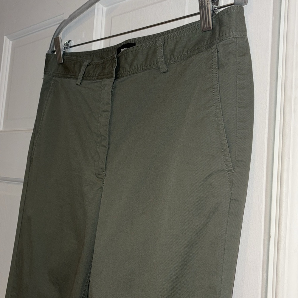 Theory Boyfriend Casual Twill Pant Size 6 Faded Army Green - Picture 5 of 15